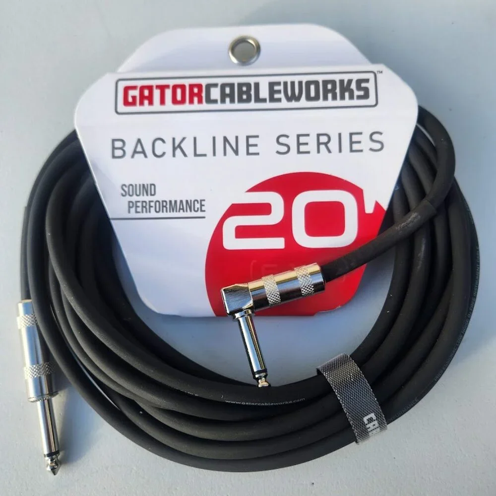 NEW 20' Electric Guitar Cable Cableworks Gator Cases Backline Series Standard 20